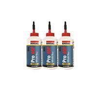 3 X Soudal â€“ Colla per legno Pro 45P PU della colla impermeabile poliuretano colla colla D4 750 ML