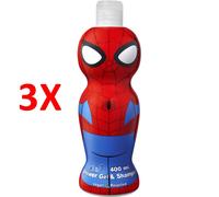 3 X Spider-man 2in1 Shower Gel & Shampoo 400 Ml