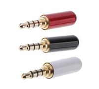 3 X Spina Adattatore per Jack Audio Stereo Da 3,5 Mm 1/8" Spina Maschio a 4 Poli
