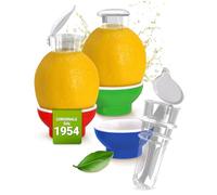 3 x Spremiagrumi Patent-Safti I L'originale beccuccio Safti per limoni, arance, ecc. I Più facile di qualsiasi spremiagrumi o spremiagrumi I (blu, rosso, verde)