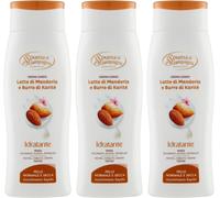3 x SPUMA DI SCIAMPAGNA CREMA CORPO IDRATANTE LATTE DI MANDORLA BURRO DI KARITE