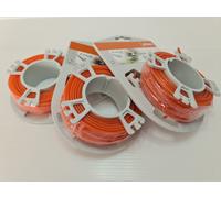 3 X STIHL 0000 930 2338 Maehfaden 2,4mm Trimmer Motorsense 14m Tondo Orange (3St