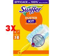 3 X Swiffer Kit Duster Contiene Manico + 3 Piumini Catturapolvere
