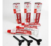 3 X Tubetti Sigillante Dirko HT Rosso A 70ml 705.708 Breve Termine 315° Motore