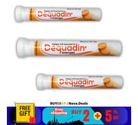 3 x tubi DEQUADIN pastiglie di agrumi (dequalinium) mal di gola anni 24