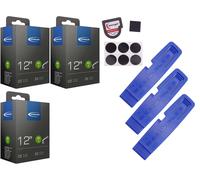 3 x tubo flessibile Schwalbe 47-203 (12 1/2 x 1,90) AV angolo 45 Schrader + s...