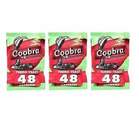 3 x Turbo Lievito alcole - Coobra 48 Extreme 135g, Lievito per fermentazione di zucchero o frutta, Spirito Lievito, Vodka Lievito