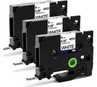3 X TZ-221 Compatibile Nastro per Brother P Touch Tze 9Mm Tze-221 Tze221 Nero S