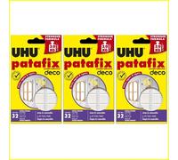 3 x UHU Patafix Homdeco Strong Bond 32 bastoncini di colla forte