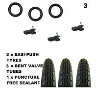 3 X Valco Runabout Passeggino Trasportino Pneumatici 12 1/2 " x 2 1/4 + Curve