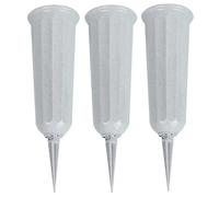 3 X Vaso Tomba Con Picchetto da Cimitero Plastica Grabsteckvase Come Grabschmuck