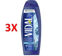3 X Vidal Doccia Shampoo Rivitalizzante Minerali Marini Con Pantenolo 250 Ml