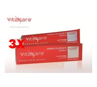 3 X Vitalcare 100 Ml N.7/4 Biondo Rame Professional Crema Colorante Capelli All