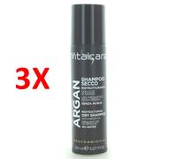 3 X Vitalcare Shampoo Secco Ristrutturante Imperial Argan Per Tutti I Tipi Di C
