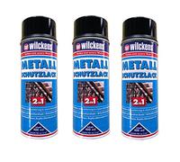 3 X Wilckens 400 ML metallo vernice protettiva spray 2 in1 ruggine Custodia Nero
