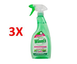 3 X Winni's Naturel Sgrassatore Igienizzante Trigger 500 Ml Ipoallergenico