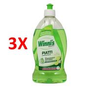 3 X Winni's Piatti Concentrato Lime E Fiori Di Mela 480 Ml