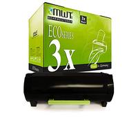 3 x XXL toner riutilizzabili per Lexmark MS 310 / MS 310 d / MS 310 dn / MS 312 dn / MS 315 dn / MS410 / MS 410 d / MS 410 dn / MS 415 dn / MS510 / MS 510 dn / MS610 / MS 610 de / MS 610 dn / MS 610