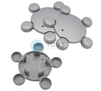 3 X YOU.S Original Coprimozzo Coprimozzo Cerchione 125,0 - 60,0 Mm - Argento