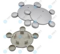 3 X YOU.S Original Tappi Di Ruota Coprimozzo 140,0 - 60,0 Mm - Argento