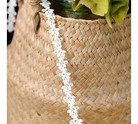 3 Yards 1,3 CM Nastro in Pizzo Vintage Floreale in Pizzo Ricamato Nastro Tessuto Passamaneria Trim Pizzi Nastri Merletto Lace Trim Bordo per Decorazioni da Cucito Artigianali Fai da Te,Stile A-Bianco