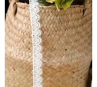 3 Yards 1,7 CM Nastro in Pizzo Vintage Floreale in Pizzo Ricamato Nastro Tessuto Passamaneria Trim Pizzi Nastri Merletto Lace Trim Bordo per Decorazioni da Cucito Artigianali Fai da Te,Stile C-Bianco