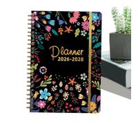 3-Year Calendar 2026-2028, Monthly Planner Notebook, Spiral Bound Agenda Organizer, 36-Month Overview, Durable Cover Design, 1 Book, Students, Academic, Business, Work