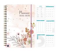 3-Year Calendar 2026-2028, Monthly Planner Notebook, Spiral Bound Agenda Organizer, 36-Month Overview, Durable Cover Design, 1 Book, Students, Academic, Business, Work