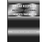3-Year Keepsake Memory Journal for Moments that Matter: Large Print No Prompt Logbook for Daily Reflections (Grey)