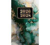 3-Year Pocket Planner 2026-2028: 36-Month Small Organizer for Purse with Monthly Schedule and Notes Section from January 2026 to December 2028 featuring Federal Holidays in Elegant Green Marble Cover