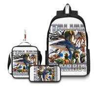 3 zaini italiani con portachiavi, 40,6 cm, stampati in 3D, per studenti delle scuole elementari e medie e fan del gioco, regalo di compleanno per adolescenti., A, 16in