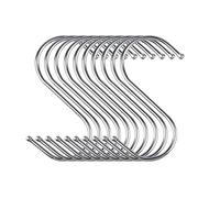 30/10 pezzi in acciaio inox a forma di S gancio borse vestiti berretti asciugamani S ganci piante appese grucce cucina bagno supporti di stoccaggio(Small 5.5cm,10PCS)
