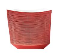 30-100 pezzi di vassoi carta colorata for barchette cibo, mini monouso in kraft, forniture for feste compleanno, matrimonio, barbecue, picnic(100pcs,Red)