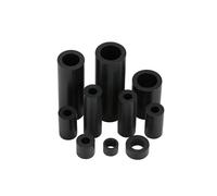 30-100 pezzi distanziali in nylon cavo non filettati ABS neri M3 M4 M5 rondella distanziatrice cava rotonda vite di installazione della scheda(9mm,OD7xM4-50Pcs)