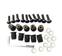 30/10PCS M5 M6 Moto Parabrezza Bulloni Viti Gomma Bene Dado(10 sets M5)