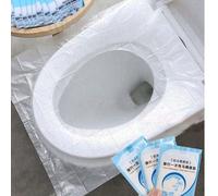 30/2 pezzi Copriwater da viaggio universali, cuscinetti da toilette in PVC impermeabile, copriwater sanitari portatili, adatti per aereo, campeggio, bagno e altre occasioni, confezionati singolarmente