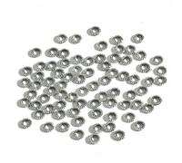 30-200 pezzi di perline distanziatrici a forma di tubo sciolto placcate in argento a forma di fiore per la creazione di gioielli, ciondoli a tubo, accessori per braccialetti e collane fai da te - 18