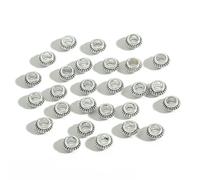 30-200 pezzi di perline distanziatrici a forma di tubo sciolto placcate in argento a forma di fiore per la creazione di gioielli, ciondoli a tubo fai da te, accessori per bracciali e collane-09-50 p
