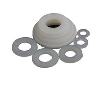 30-200 pezzi M2 M2.5 M3 M4 M5 M6 M8 M10 M12 M14 M16 M18 M20 nero bianco anello isolante in nylon rondella piatta guarnizione distanziatori guarnizioni guarnizione rondella(M10X25X2MM_50PCS)