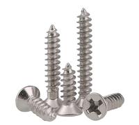 30~300 Pz Viti Autofilettanti A Testa Svasata Con Incasso A Croce Nichelato M1 .2 .4 .5 .7 M2 .3 .6 M3 M4(5mm,M1.4(300pcs))