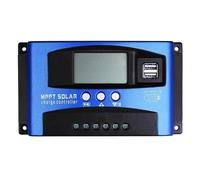30/40/50/60/100A Solar Charge Controller Dual USB LCD 24v 12v Auto Solar Panel Battery Charge Controller Voltage Regulator(50A)