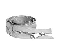 30/40/50/60/70/80cm 5# chiusura lampo del metallo colorato Open-End cerniere con doppio cursore Grigio, 70cm