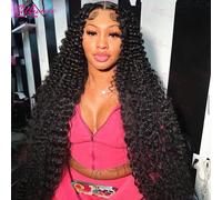 30 40 pollici onda profonda parrucca frontale capelli umani 13x4 parrucca anteriore in pizzo riccio completamente trasparente HD parrucche acqua in pizzo 180 densità brasiliana