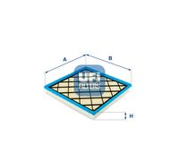 30.404.00 UFI Filtro aria per CHEVROLET,OPEL,VAUXHALL