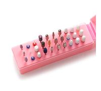 30/48 fori per nail art punte per trapano scatola di stoccaggio rettifica polacco bit display trapano organizer supporto chiodo stand stand