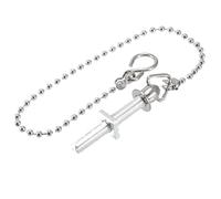 30,5 cm di ricambio cromato per lavabo lavabo vasca da bagno con catena e gancio a S estremità fermo in acciaio inox tappo di scarico e troppopieno catena a sfera 35 cm 1 confezione.