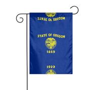 30,5 x 45,7 cm bandiera decorazione da giardino, bandiera da giardino piccola bandiera da giardino, bandiera dello stato dell'Oregon, bandiera invernale natalizia all'aperto