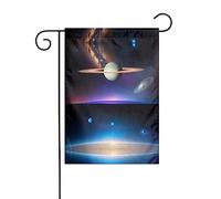 30,5 x 45,7 cm bandiera decorazione da giardino, bandiera da giardino piccola bandiera da giardino, bandiera Cosmic Saturno inverno Natale all'aperto