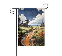 30,5 x 45,7 cm bandiera decorazione da giardino, bandiera da giardino piccola bandiera da giardino, paesaggio idilliaco inverno Natale bandiera all'aperto