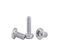 30/50/100/200/300/500 Pezzi M2 .5 M3 M4 M5 M6 M8 304 Acciaio Inossidabile Pan A Sei Lobi Torx Viti Di Sicurezza A Testa Tonda(16mm,200pcs M4)